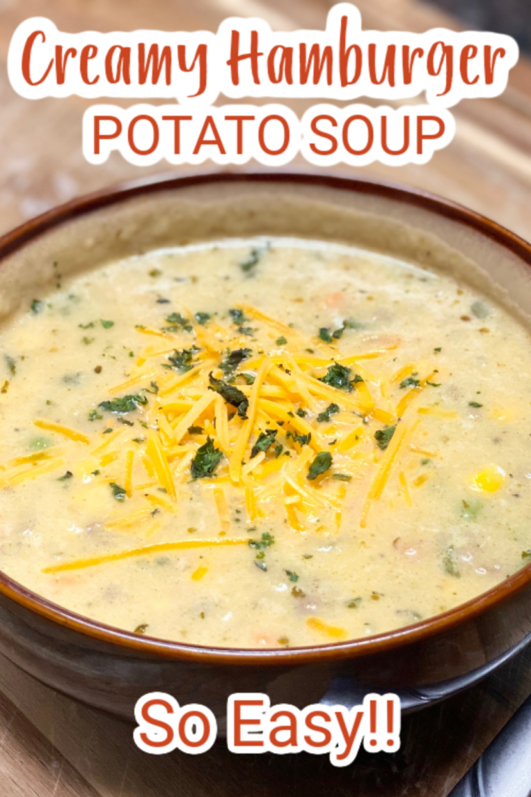 CREAMY HAMBURGER POTATO SOUP - Family Dinner Delights